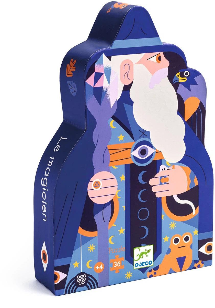 Puzzle Silueta-El mago y el cetro de cristal 36 piezas - itxikids