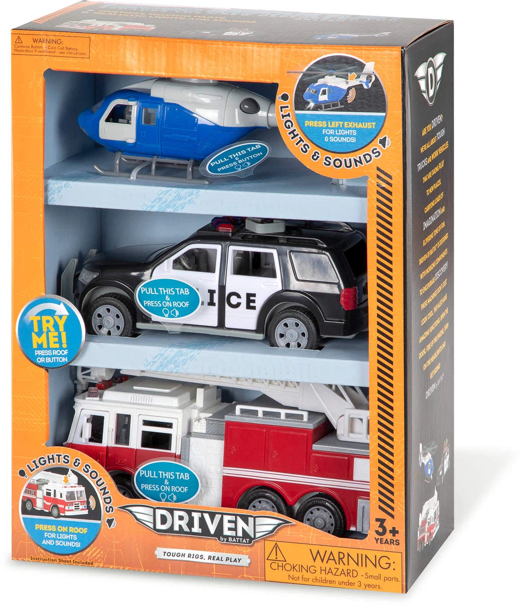 Driven Mini Flota de rescate set 3 vehículos